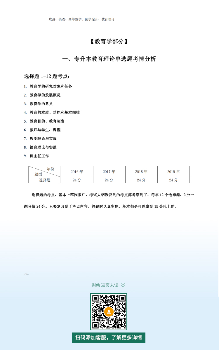 2021年杭州專升本成人高考復習資料：教育理論科目（電子版，可下載）