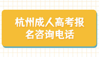 杭州成人高考報名咨詢電話